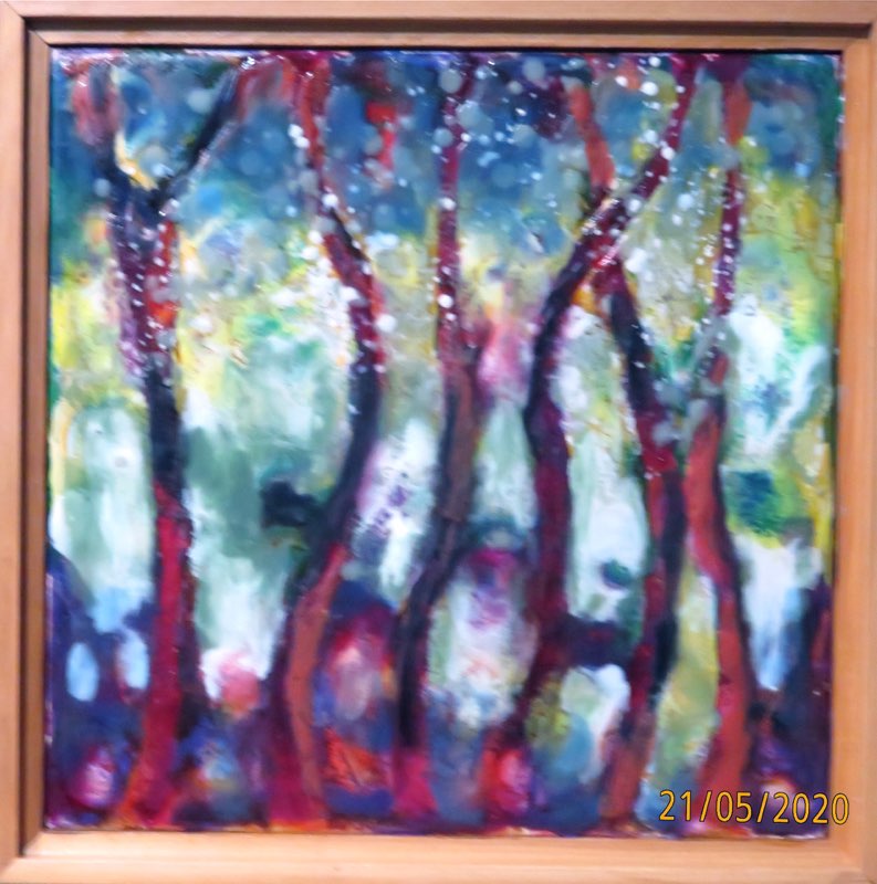Through the trees  <br>35 x 35 $695